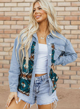 Load image into Gallery viewer, Bonnie Aztec denim jacket
