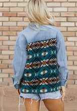 Load image into Gallery viewer, Bonnie Aztec denim jacket
